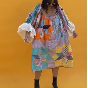 Shop Small Museum Quilt Top Puff Sleeve Dress
